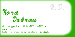 nora dobran business card